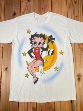 Early 90s Betty  Magician on Moon T-Shirt